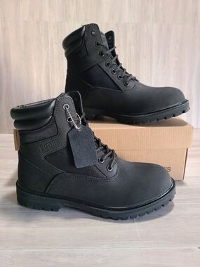 Smith’s Workwear 6” High Hiker Boots Mens 8 Black Leather Work Boot SM10010-001